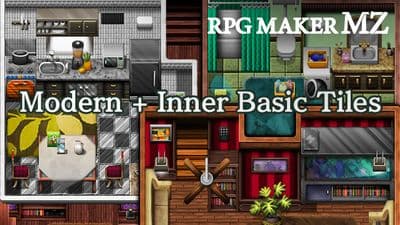 RPG Maker MZ - Modern and Inner Basic Tiles