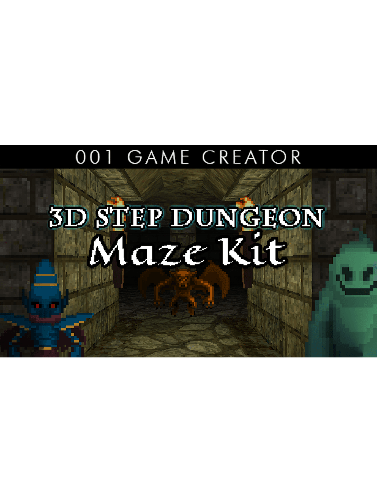 001 Game Creator - 3D Step Dungeon Maze Kit